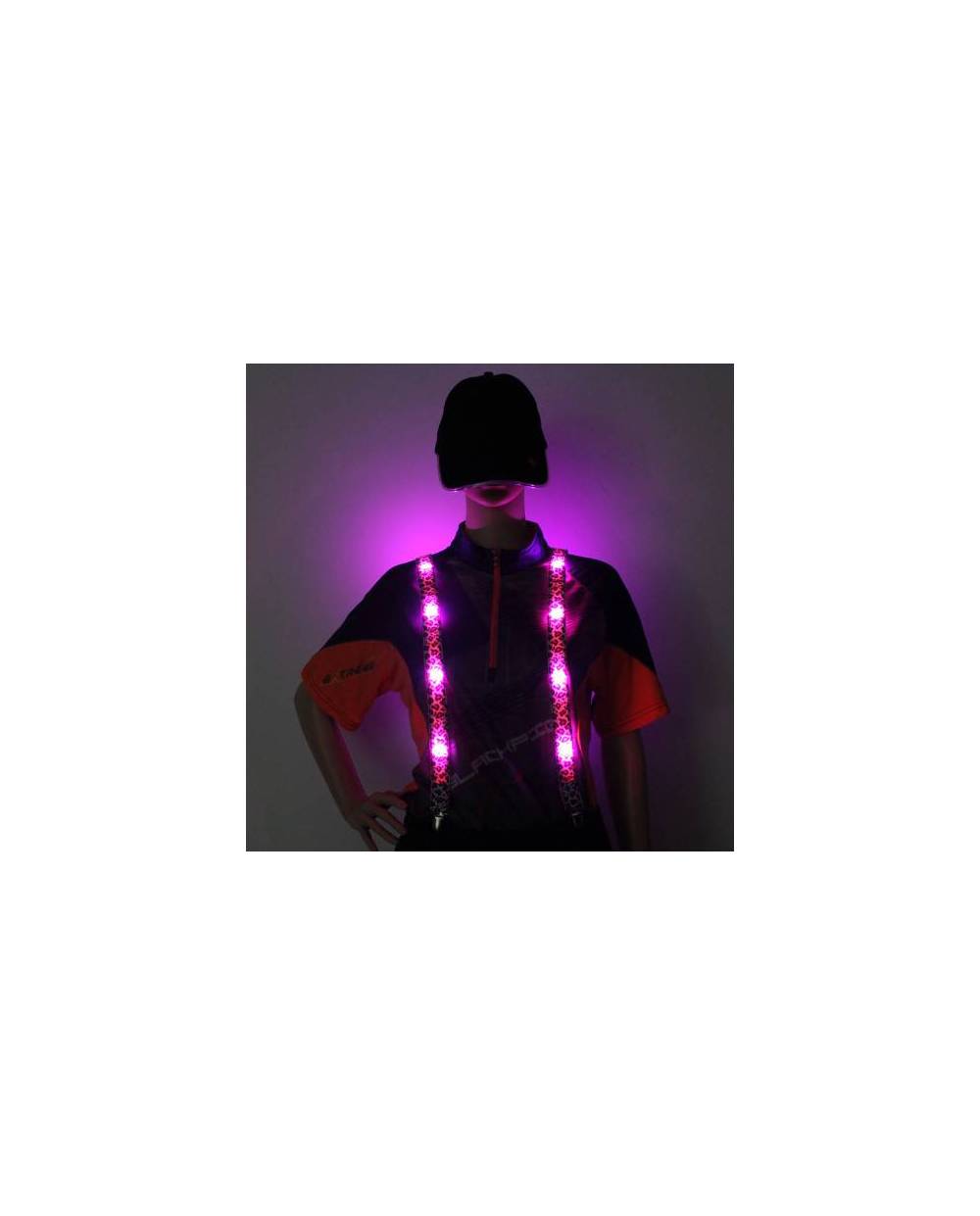 Bretelles lumineuses LED pour hommes, unisexe, 3 bretelles à clips, Vintage, élastique, en forme de Y, pantalon réglable, pour Festival et Club 200000297 Bretelles lumineuses LED pour hommes, unisexe, 3 bretelles à clips, Vintage, élastique, en forme de Y, pantalon réglable, pour Festival et Club 200000297