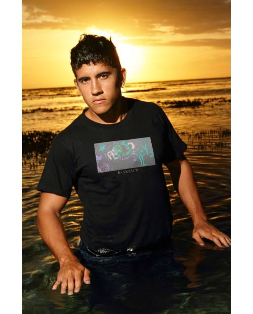 Custom T Shirt Bright E Sketch Man