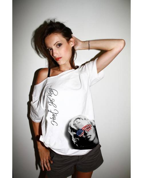 TEE SHIRT MARILYN MONROE USA FEMME