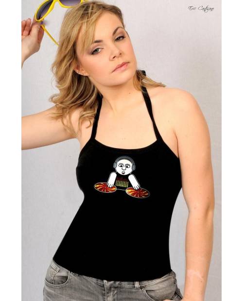 T Shirt Femme Equalizer God Is A Dj