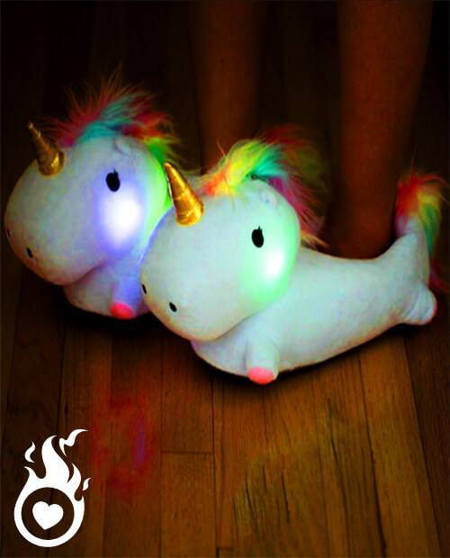 Led Light Up Unicorn Slippers