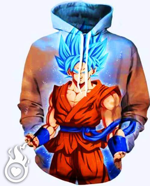 Blue Super Saiyan Goku Hoodie