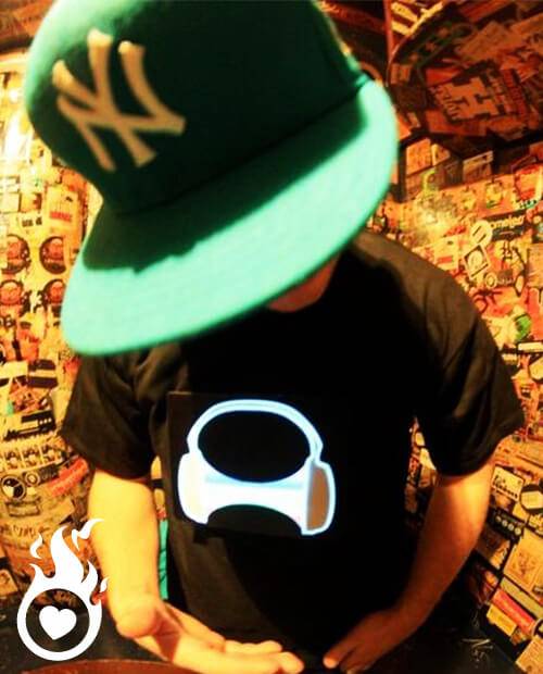 LED Animated Tee Shirt DJ Headset